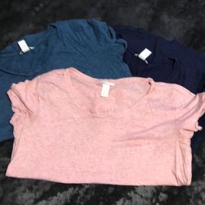 set of three h&m basic tees